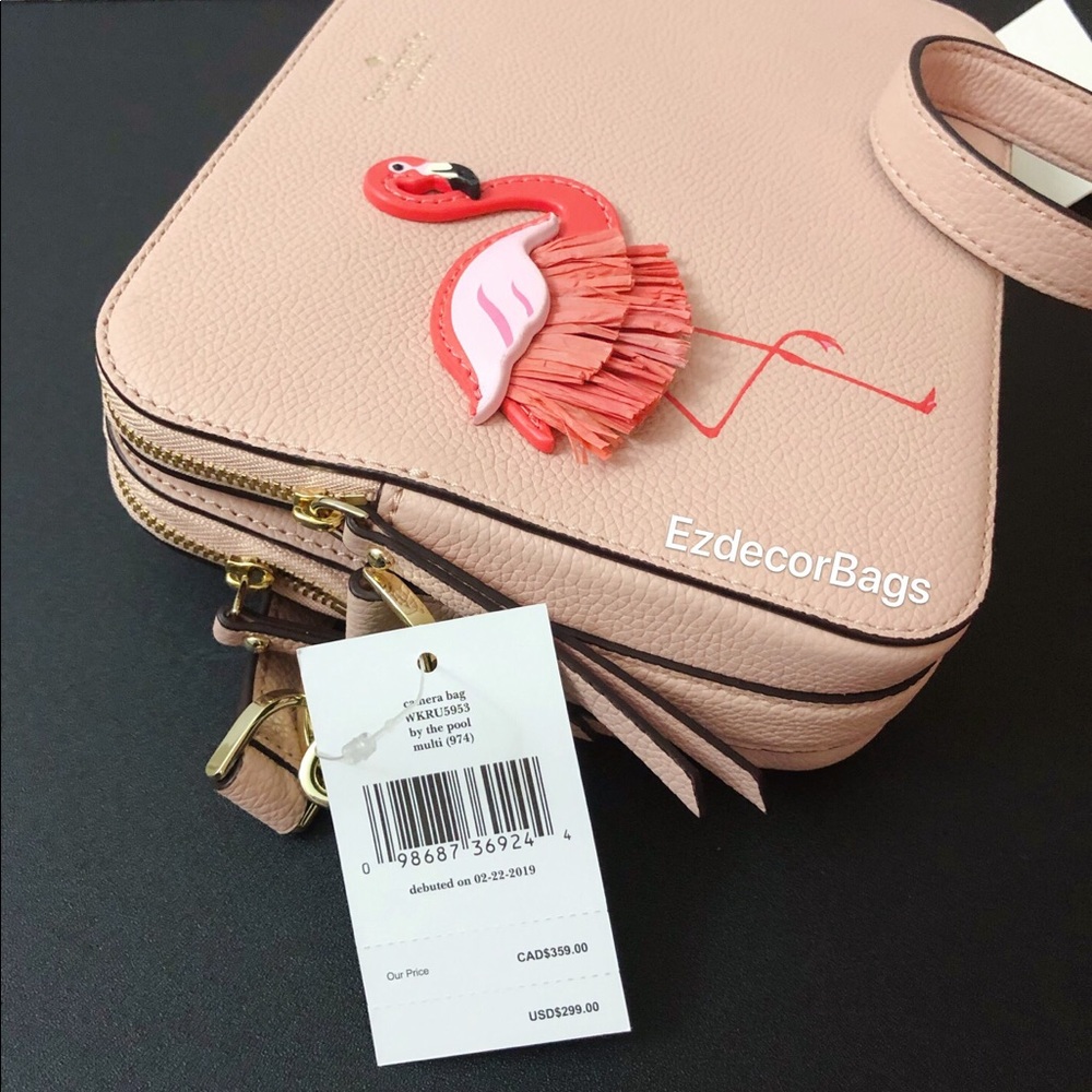NWT Kate Spade Flamingo Leather Crossbody Bag - Picture 8 of 8
